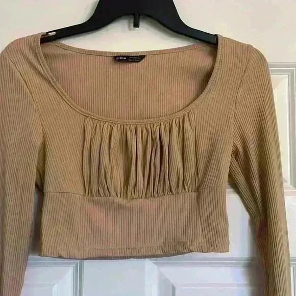 Brown‎ SHEIN crop long sleeve size medium - Picture 3 of 8